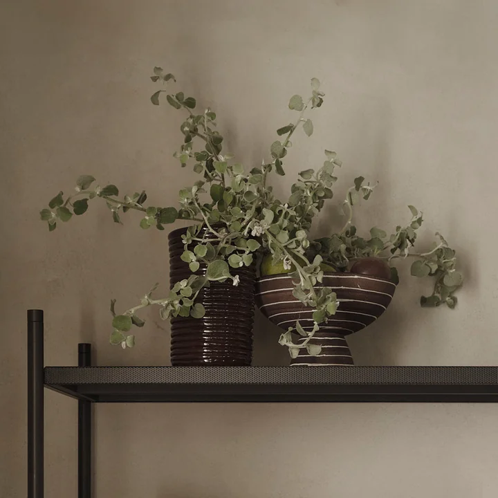 Ferm Living - Brura Schale, coffee / white