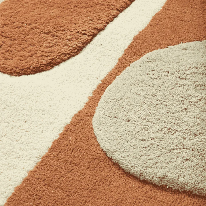 Ferm Living - Bloco Tuftteppich, blush / off-white