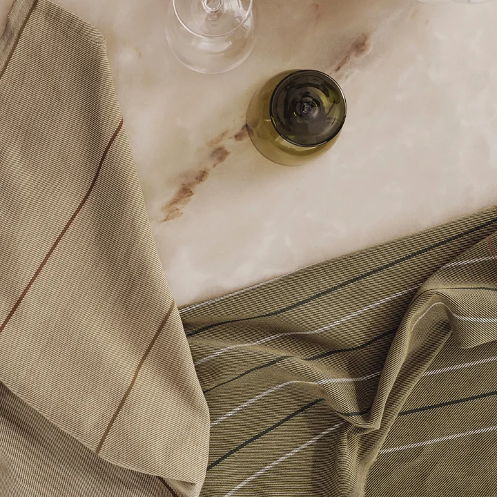 Ferm Living - Ito Geschirrtuch, seaweed / flax (2er-Set)
