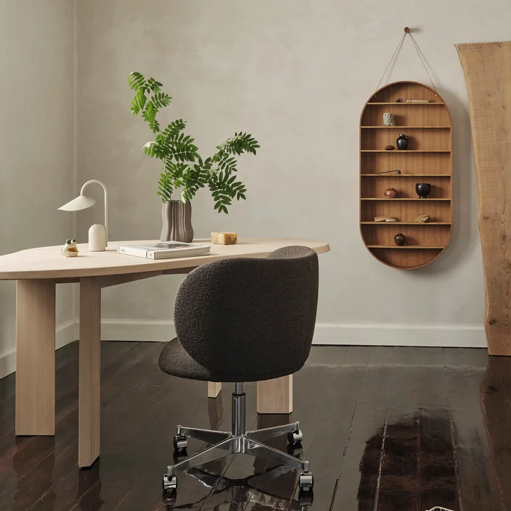 Ferm Living - Oval Dorm Wandregal, Eiche geölt