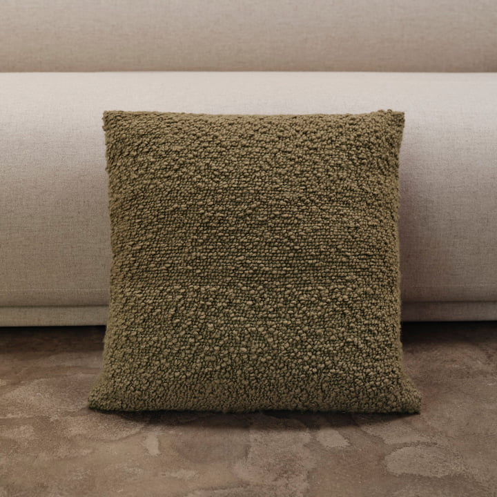 ferm Living - Moor Kissenbezug, 50 x 50 cm, olive