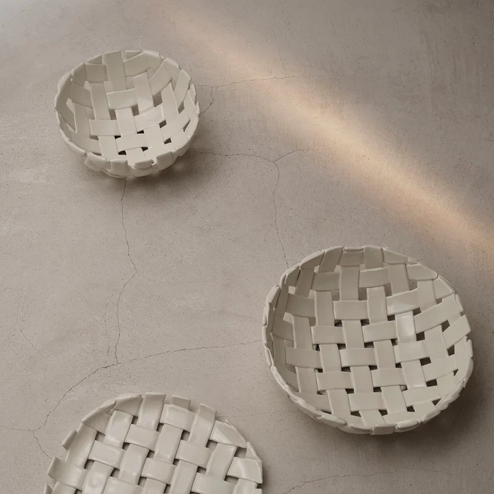 Ferm Living - Plait Schalen, off-white