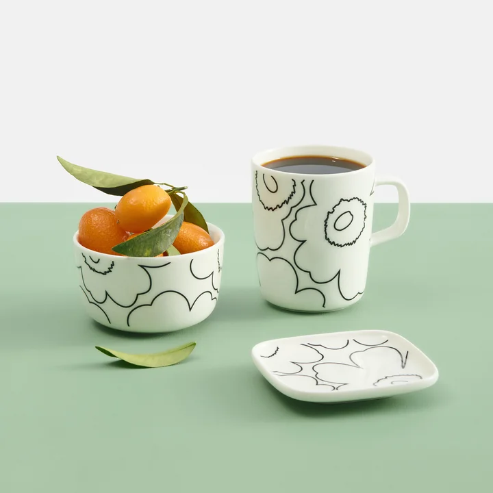 Marimekko - Oiva Piirto Unikko Serie weiss / schwarz-Pre-Winter 2024