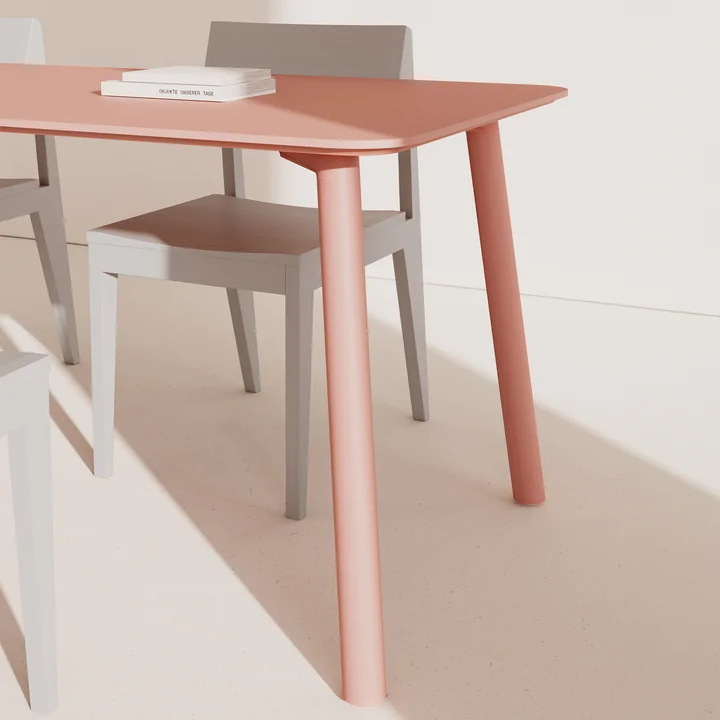 OUT Objekte unserer Tage - Meyer Color Tisch, Esche lackiert, aprikosa