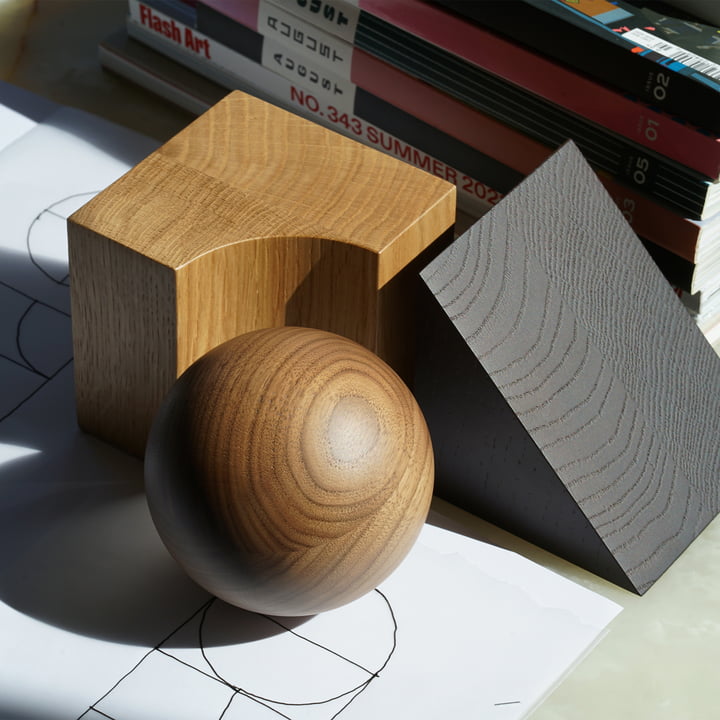 e15 - August Holzelemente, Dreieck / Würfel / Kugel