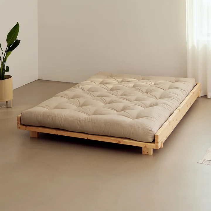 Karup - Social Bett, 140 x 200 cm, Kiefer klar