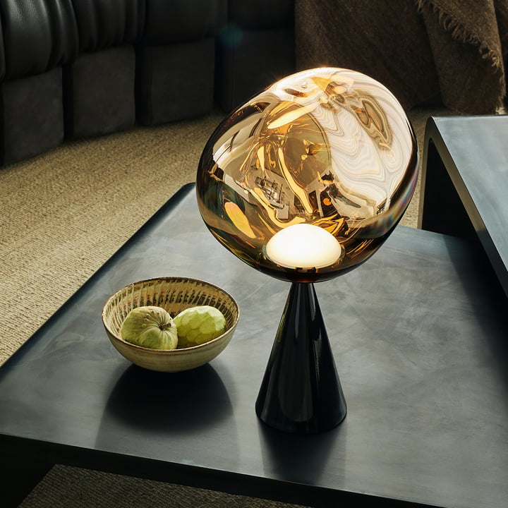 Tom Dixon - Melt Cone Fat LED Tischleuchte, gold / schwarz