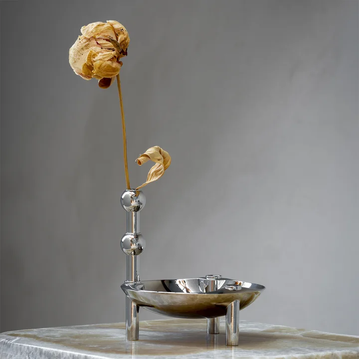 Stoff Nagel - Vase, chrom