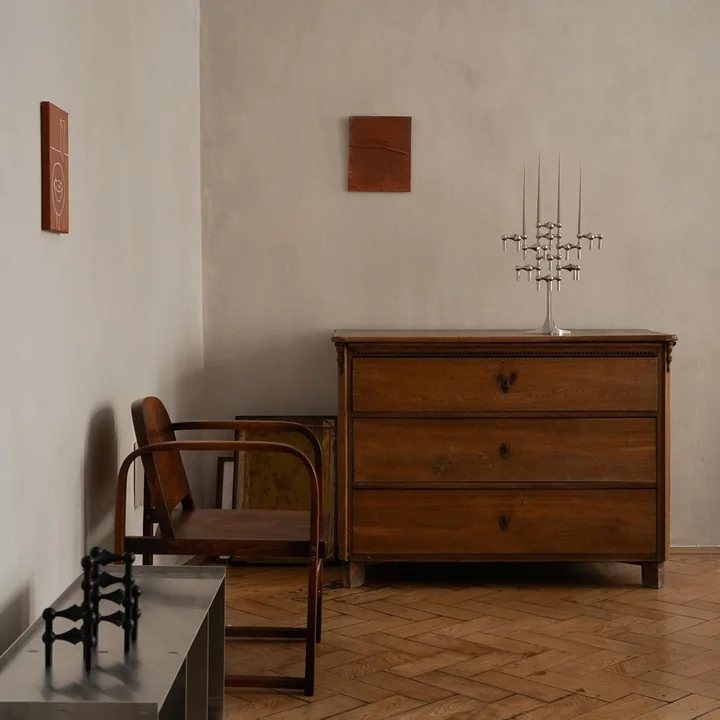 Stoff Nagel - Kerzenständer