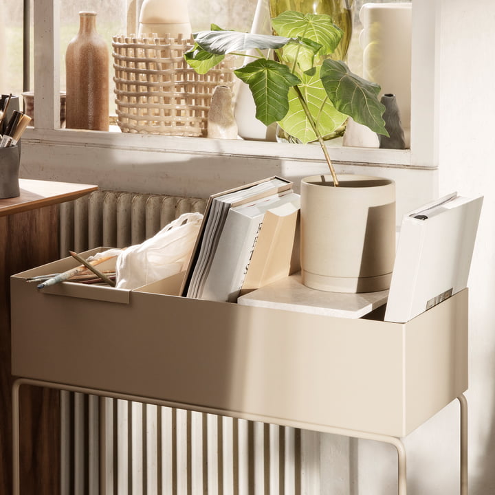 ferm Living - Tablett für Plant Box, Marmor beige