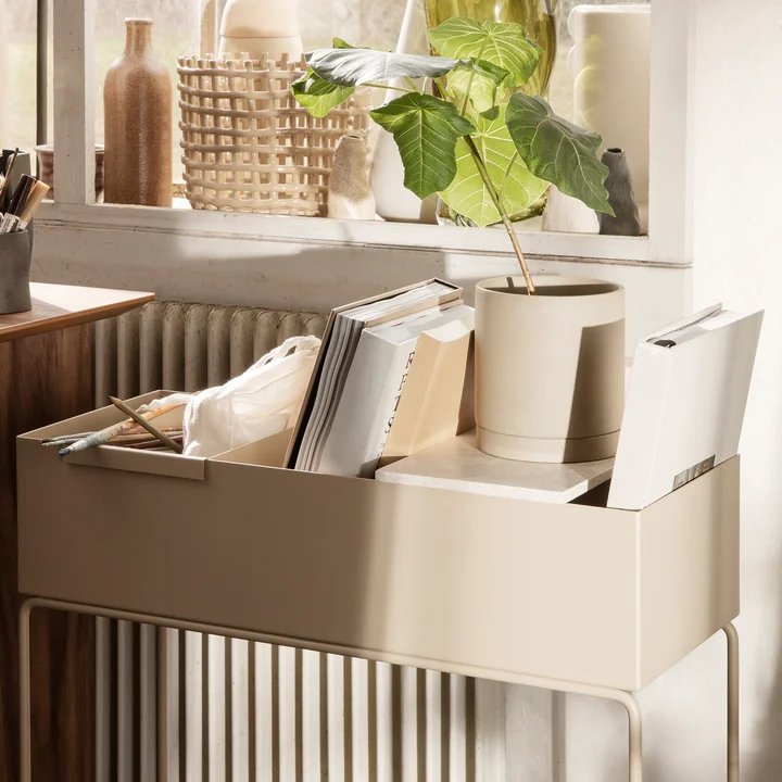 Ferm Living - Tablett für Plant Box, Marmor beige