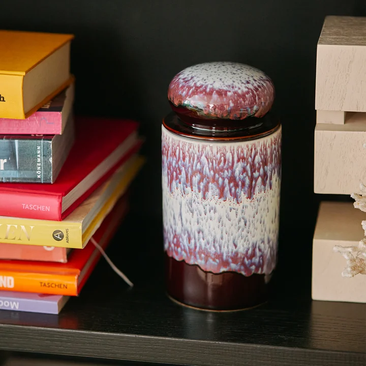 HKliving - 70's Aufbewahrungsdose, 1 l, yeti