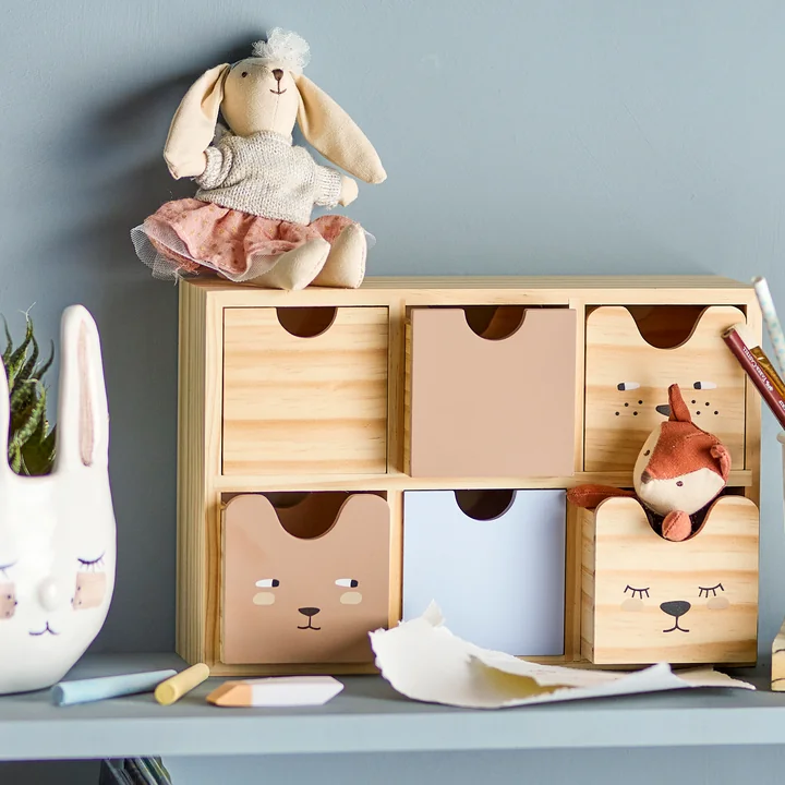 Bloomingville Mini - Calle Aufbewahrungskiste, braun