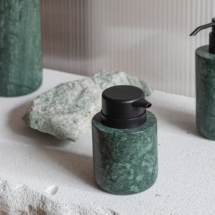 Mette Ditmer - Marble Seifenspender, low, dark forest