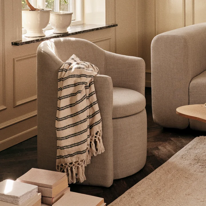 Broste Copenhagen - Elly Decke, 130 x 160 cm, schwarz