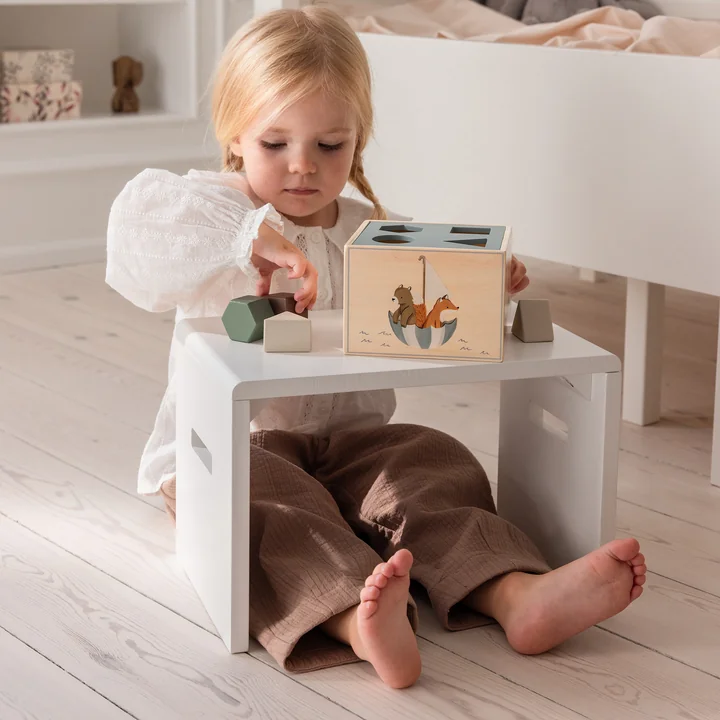 Sebra - Kinder-Tritthocker, H 24 cm, weiss