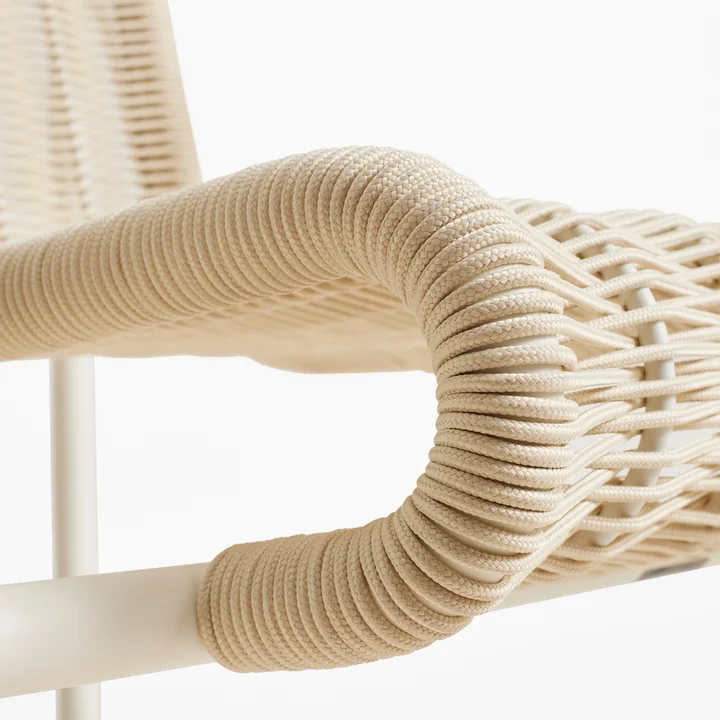 HAY - Palissade Cord Lounge Chair Low, cremeweiss