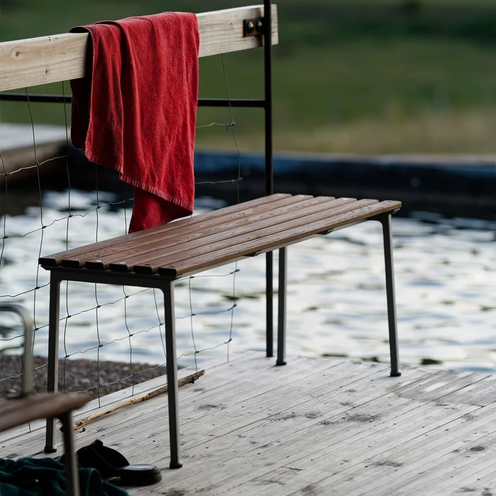 HAY - Traverse Bank 114 cm, aluminium / Esche geölt