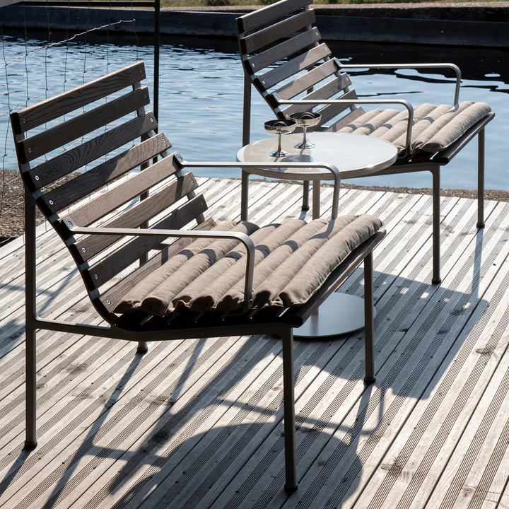 HAY - Traverse Lounge Armlehnstuhl, aluminium / Esche geölt