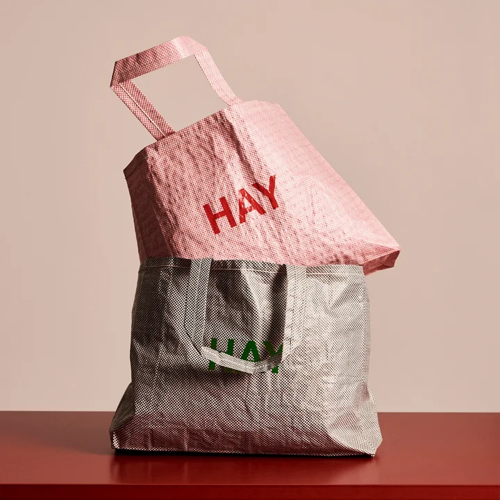 HAY - Candy Mono Bag, grau und hellrosa