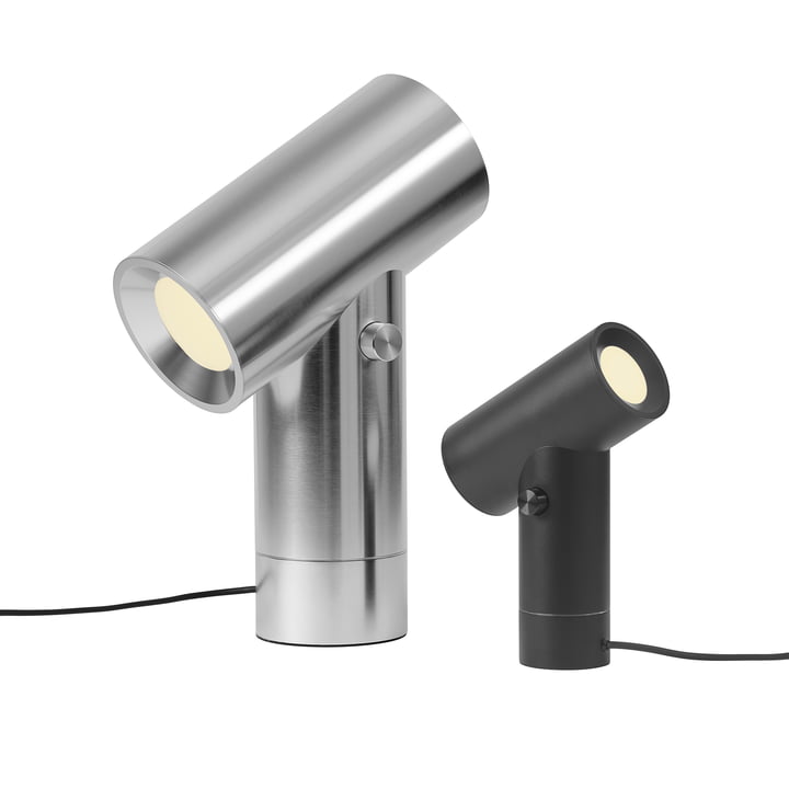 Muuto - Beam LED-Tischleuchte, schwarz, Aluminium poliert, H 45,4 cm