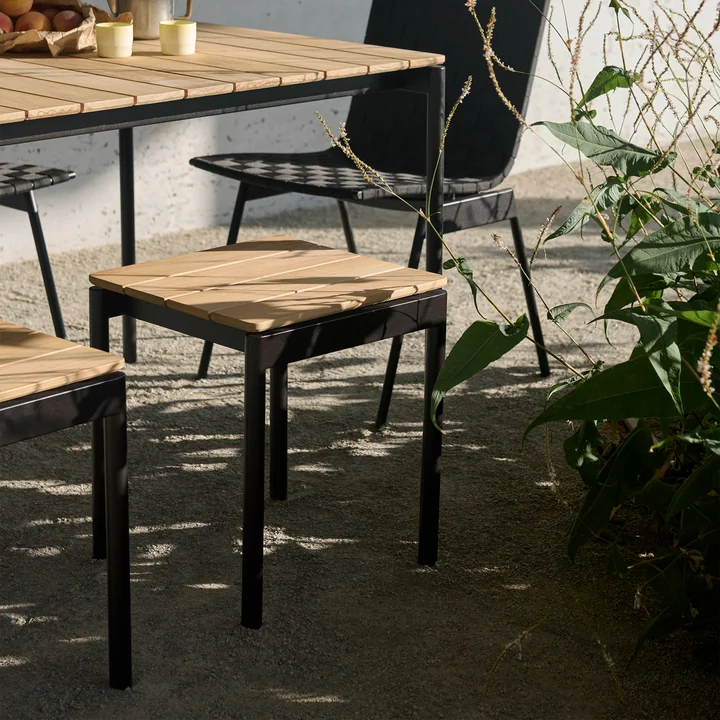 &Tradition - Ville AV47 Gartenhocker, Teak / warm black