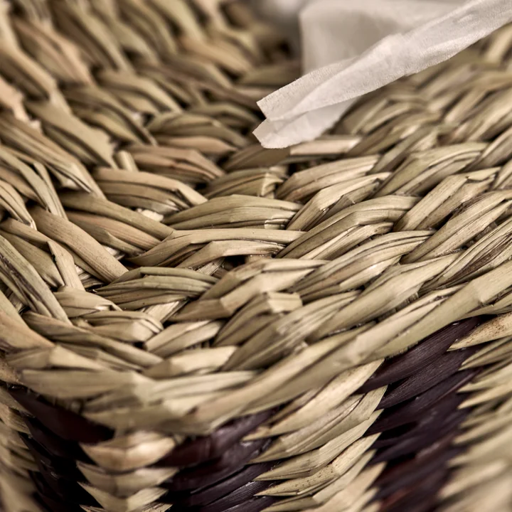 House Doctor - Clean Kosmetiktücherbox, natur / schwarz