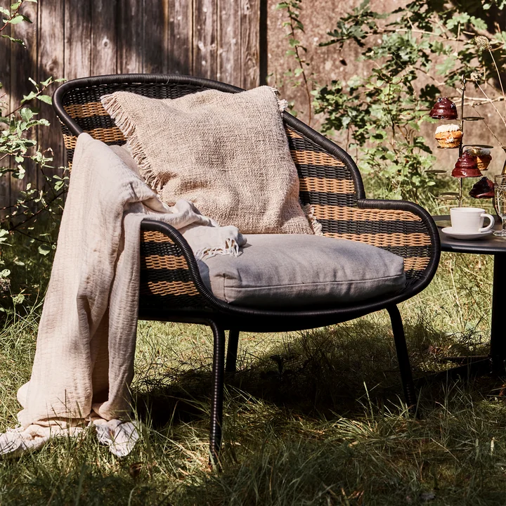House Doctor - Hapur Outdoor Lounge-Sessel, natur / schwarz