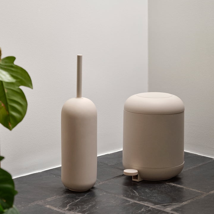 Zone Denmark - Sensu Toilettenbürste und Treteimer, sand