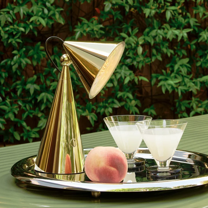 Tom Dixon - Pose LED Tischleuchte mit Akku, gold