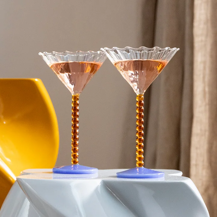 &klevering - Coupe Perle Cocktailglas, caramel (2er-Set)