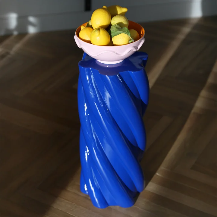 &klevering - Marshmallow Beistelltisch 55 x Ø 25 cm, blau