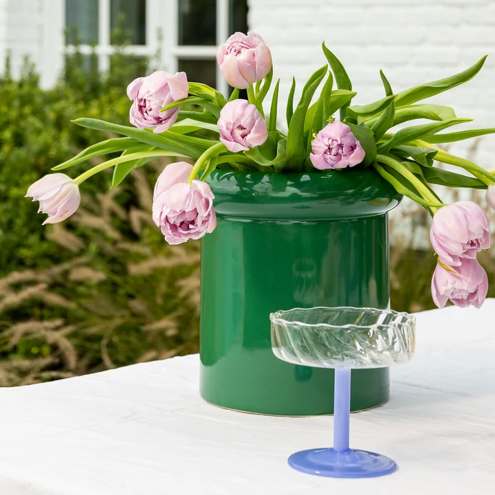 &klevering - Turban Vase 21,5 x Ø 20 cm, grün