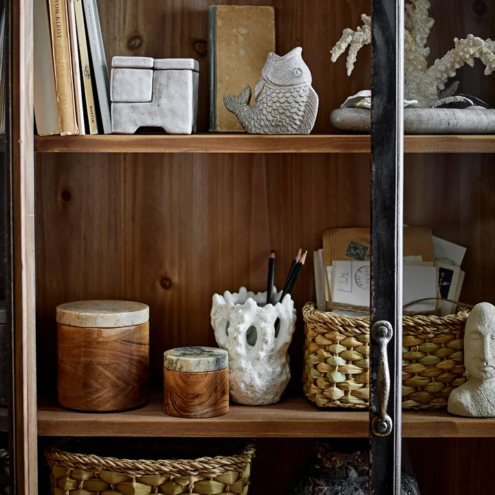 Bloomingville - Fianna Vase, H 12,5 cm, weiss