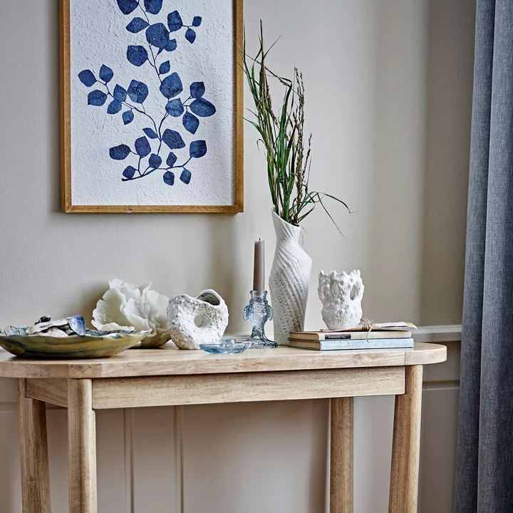 Bloomingville - Fianna Vase, H 12,5 cm, weiss