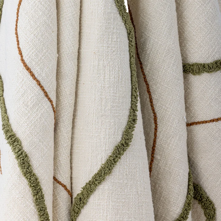 Bloomingville - Osasio Decke, 130 x 150 cm, grün