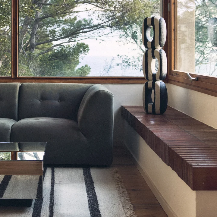 HKliving - Monochrome Art Skulptur, schwarz / weiss