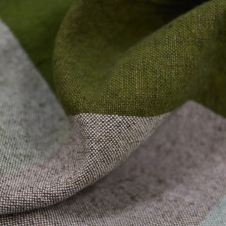 HKliving - Vida Check Tischdecke, 140 x 220 cm, mint / olive