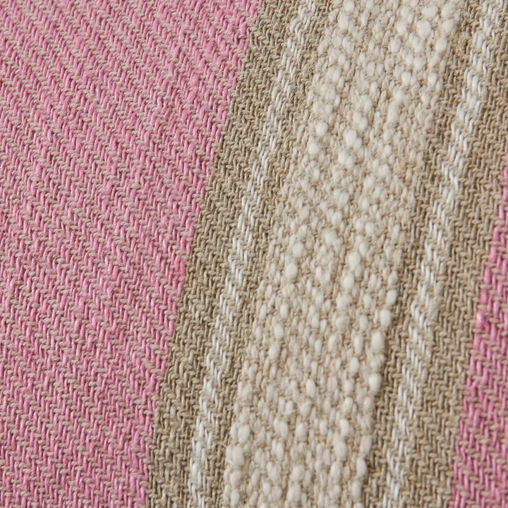 Hkliving - Woven Striped Leinen-Kissen, 60 x 40 cm, blush