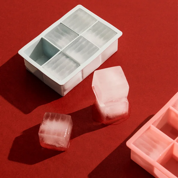 HAY - Silikon Eiswürfelbereiter rechteckig XXL, Cubes, eisblau