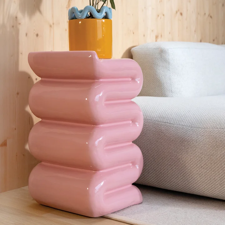 &klevering - Pillar Whip Beistelltisch, H 62 cm, pink