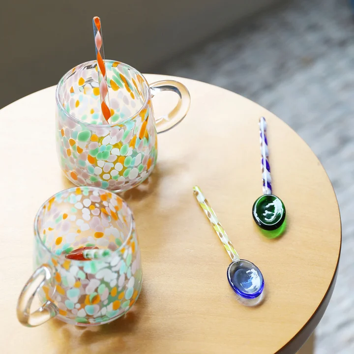 &klevering - Swirl Löffel, multi (4er-Set)