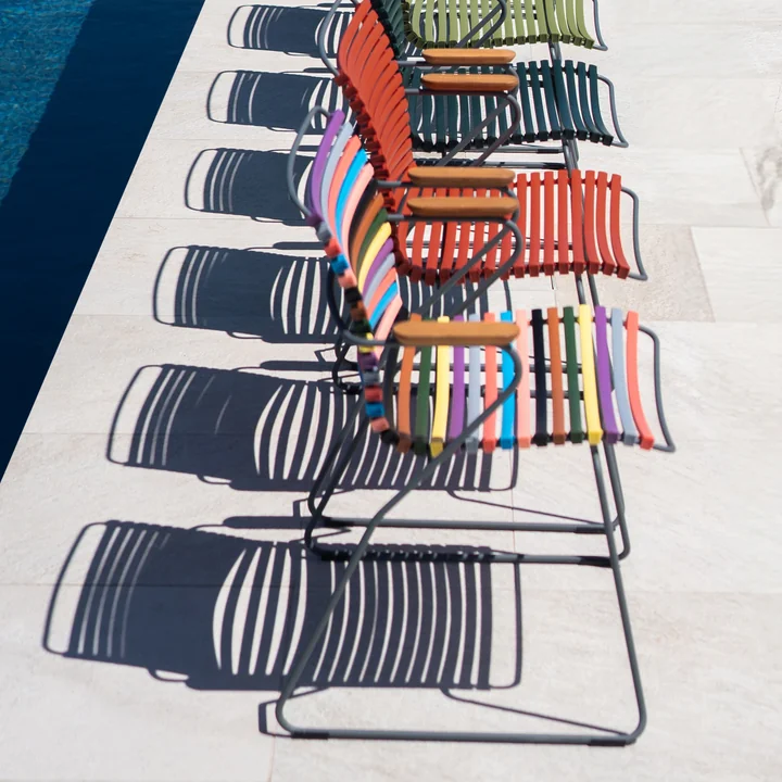 HOUE - CLICK Outdoor Dining Armlehnstuhl mit hoher Lehne, multicolor 2