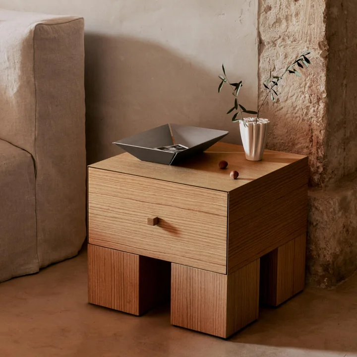 Ferm Living - Press Tablett, high, 21 x 30 cm, silber