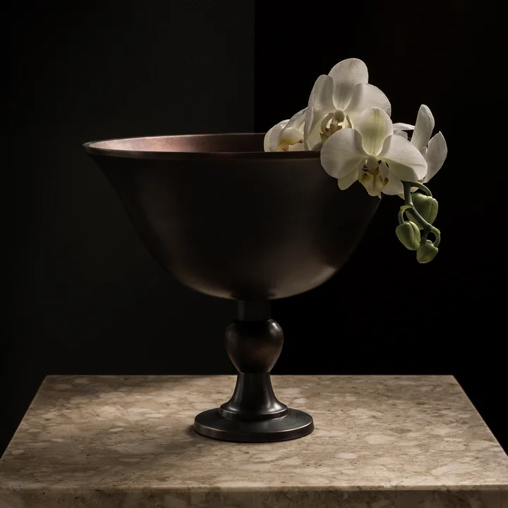 Audo - Pavot Schale, H 17,6 cm, dunkelbraun