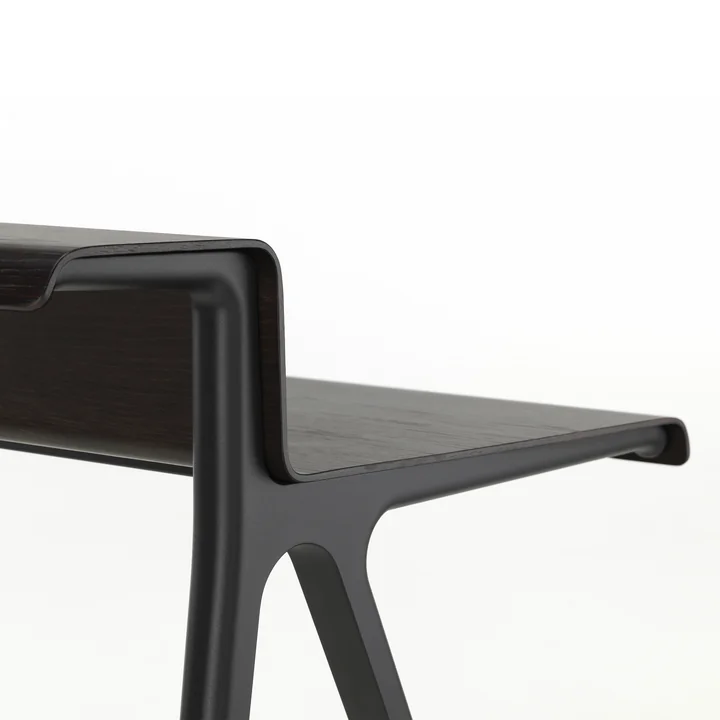 Vitra - Courier Schreibtisch, Eiche dunkel / tiefschwarz