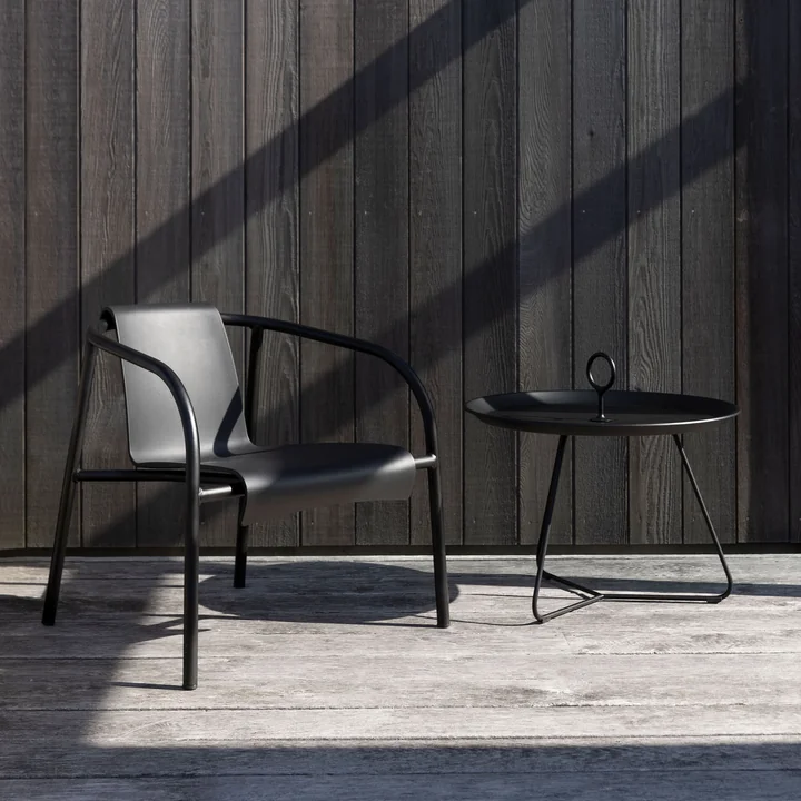 HOUE - Eyelet Beistelltisch, Ø 45 cm, schwarz