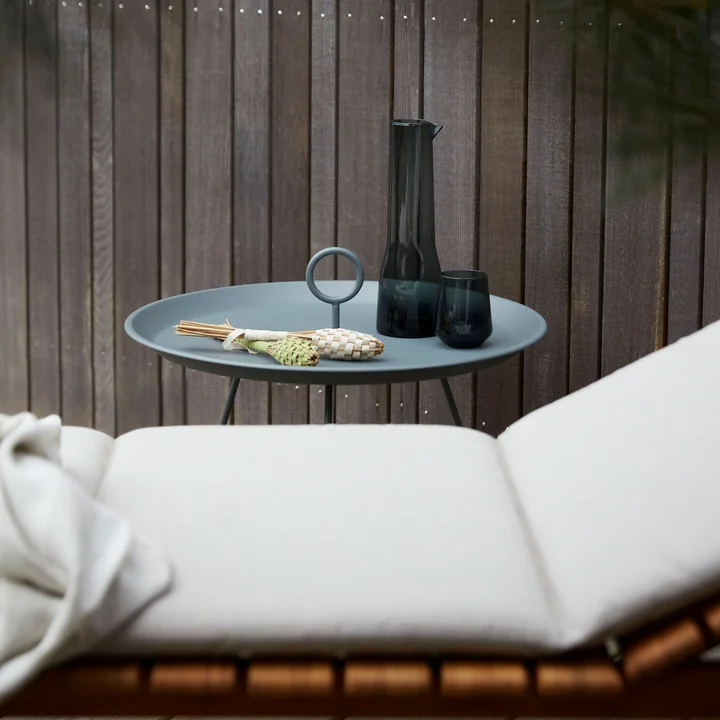 HOUE - EYELET Beistelltisch, Ø 45 cm, dunkelgrau