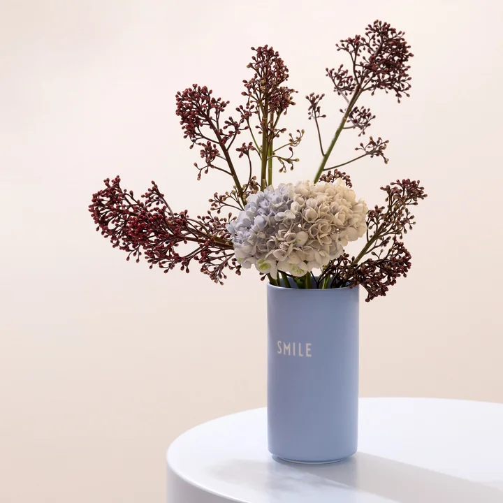 Design Letters - AJ Favourite Porzellan Vase, Smile / dusty blue