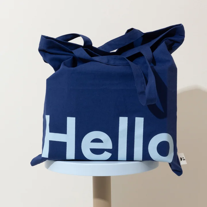 Design Letters - AJ Favourite Tragetasche, Hello / midnight blue